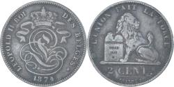 World Coins - Coin, Belgium, Leopold II, 2 Centimes, 1874, Brussels, , Copper