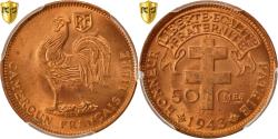 World Coins - Coin, Cameroon, 50 Centimes, 1943, Pretoria, PCGS, MS65+RD, , Bronze