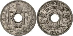 World Coins - France, 25 Centimes, Lindauer, 1914, Paris, Nickel,