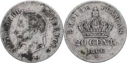 World Coins - Coin, France, Napoleon III, 20 Centimes, 1866, Paris, , Silver