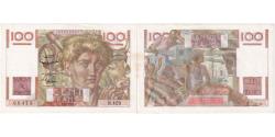 World Coins - France, 100 Francs, Jeune Paysan, 1952-02-07, N.42368473, AU(55-58)
