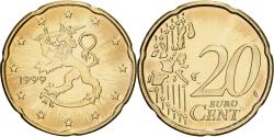 World Coins - Finland, 20 Centimes, 1999, Vantaa, Nordic gold, , KM:102