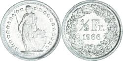 World Coins - Coin, Switzerland, 1/2 Franc, 1966, Bern, , Silver, KM:23
