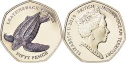 World Coins - Coin, British Indian Ocean, 50 Pence, 2018, Tortues - Tortue luth,