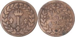 World Coins - Coin, France, Louis XVIII, Decime, 1815, Strasbourg, , Bronze, KM:701