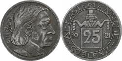 World Coins - Germany, Stadt Coblenz, 25 Pfennig, 1921, Johann Joseph von Görres,