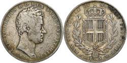 World Coins - Coin, ITALIAN STATES, SARDINIA, Carlo Alberto, 5 Lire, 1840, Genoa,