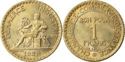 World Coins - Coin, France, Chambre de commerce, Franc, 1921, Paris,