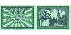 World Coins - Banknote, Germany, Oppurg Dorfgemeinde, 75 Pfennig, paysage 1, 1921, 1921-08-01
