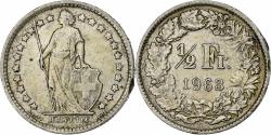 World Coins - Switzerland, 1/2 Franc, 1963, Bern, Silver, , KM:23
