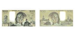 World Coins - France, 500 Francs, Pascal, 1990, BRUNEEL BONNARDIN CHARRIAU, 1990-09-06