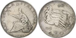 World Coins - Italy, 500 Lire, 1961, Rome, Silver, , KM:99
