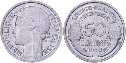 World Coins - France, 50 Centimes, Morlon, 1945, Paris, Aluminum, , KM:894.1a
