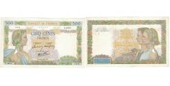 World Coins - France, 500 Francs, La Paix, 1942, G.604, VF(30-35), Fayette:32.35, KM:95b