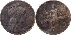 World Coins - France, 5 Centimes, Dupuis, 1908, Paris, Bronze, , Gadoury:165, KM:842