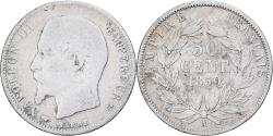 World Coins - France, Napoleon III, 50 Centimes, Napoléon III, 1859, Paris, Silver
