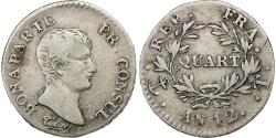 World Coins - France, Bonaparte Premier Consul, Quart, An 12, Nantes, Silver,