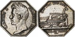 World Coins - France, Token, Charles X, Chambre de Commerce de Bordeaux, 1826, Silver, Barre