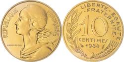 World Coins - Coin, France, Marianne, 10 Centimes, 1988, Paris, série FDC,