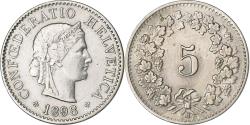 World Coins - Switzerland, 5 Rappen, Libertas, 1898, Bern, Copper-nickel, , KM:26