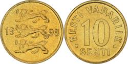 World Coins - Coin, Estonia, 10 Senti, 1998, no mint, , Aluminum-Bronze, KM:22