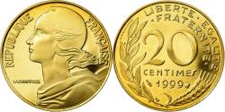 World Coins - Coin, France, Marianne, 20 Centimes, 1999, Paris, Proof,