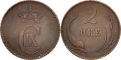 World Coins - Coin, Denmark, Christian IX, 2 Öre, 1875, , Bronze, KM:793.1