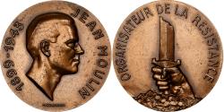 World Coins - France, Medal, Jean Moulin, Organisateur de la Résistance, 1984, Bronze