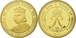 World Coins - France, Medal, Les Rois de France, Hugues Capet, History, , Copper Gilt