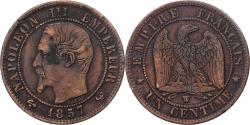 World Coins - France, Napoleon III, Centime, 1857, Lille, Bronze, , Gadoury:86