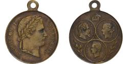 World Coins - France, Token, Eugénie et Napoléon III, Le Prince Impérial à Rome, Brass