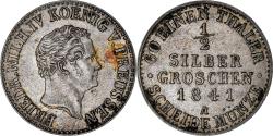 World Coins - Coin, German States, PRUSSIA, Friedrich Wilhelm IV, 1/2 Silber Groschen, 1841