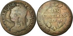 World Coins - Coin, France, 5 Centimes, AN 7/5, Paris (A/R), , Bronze, Gadoury:126