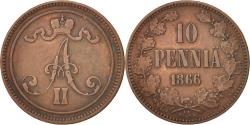 World Coins - Coin, Finland, Alexander II, 10 Pennia, 1866, , Copper, KM:5.1
