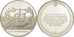 World Coins - France, Medal, La vis transporteuse, Sciences & Technologies, , Silver