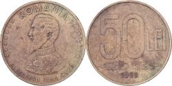 World Coins - Romania, 50 Lei, 1995, Brass Clad Steel, , KM:110