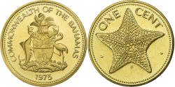 World Coins - Bahamas, Elizabeth II, Cent, 1975, Franklin Mint, Proof, Nickel-brass