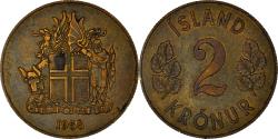 World Coins - Coin, Iceland, 2 Kronur, 1958, , Nickel-brass, KM:13a.1
