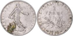 World Coins - Coin, France, Semeuse, Franc, 1910, Paris, , Silver, KM:844.1