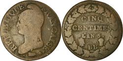 World Coins - Coin, France, Dupré, 5 Centimes, 1796, Strasbourg, , Bronze, KM:640.4