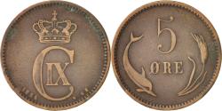 World Coins - Coin, Denmark, Christian IX, 5 Öre, 1884, , Bronze, KM:794.1