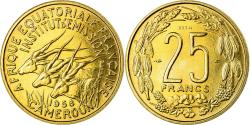 World Coins - Coin, Cameroon, 25 Francs, 1958, Paris, ESSAI, , Aluminum-Bronze