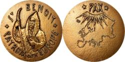 World Coins - France, Medal, Saint Benoit, Patron de l'Europe, , Bronze