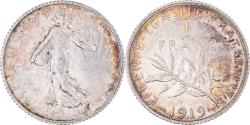World Coins - Coin, France, Semeuse, Franc, 1919, Paris, , Silver, KM:844.1