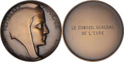 World Coins - France, Medal, Conseil général de l'Eure, Politics, Society, War, 1977