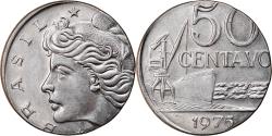 World Coins - Coin, Brazil, 50 Centavos, 1975, planchet error, , Stainless Steel