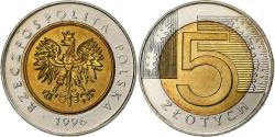 World Coins - Poland, 5 Zlotych, 1996, Warsaw, Bi-Metallic, , KM:284