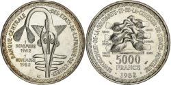 World Coins - West African States, 5000 Francs, 1982, Silver, , KM:11