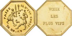 World Coins - France, Token, Amour et Mariage, Voeux, Gilt Bronze, Jongleurs,