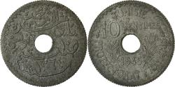 World Coins - Coin, Tunisia, Muhammad al-Amin Bey, 10 Centimes, 1945, Paris, , Zinc